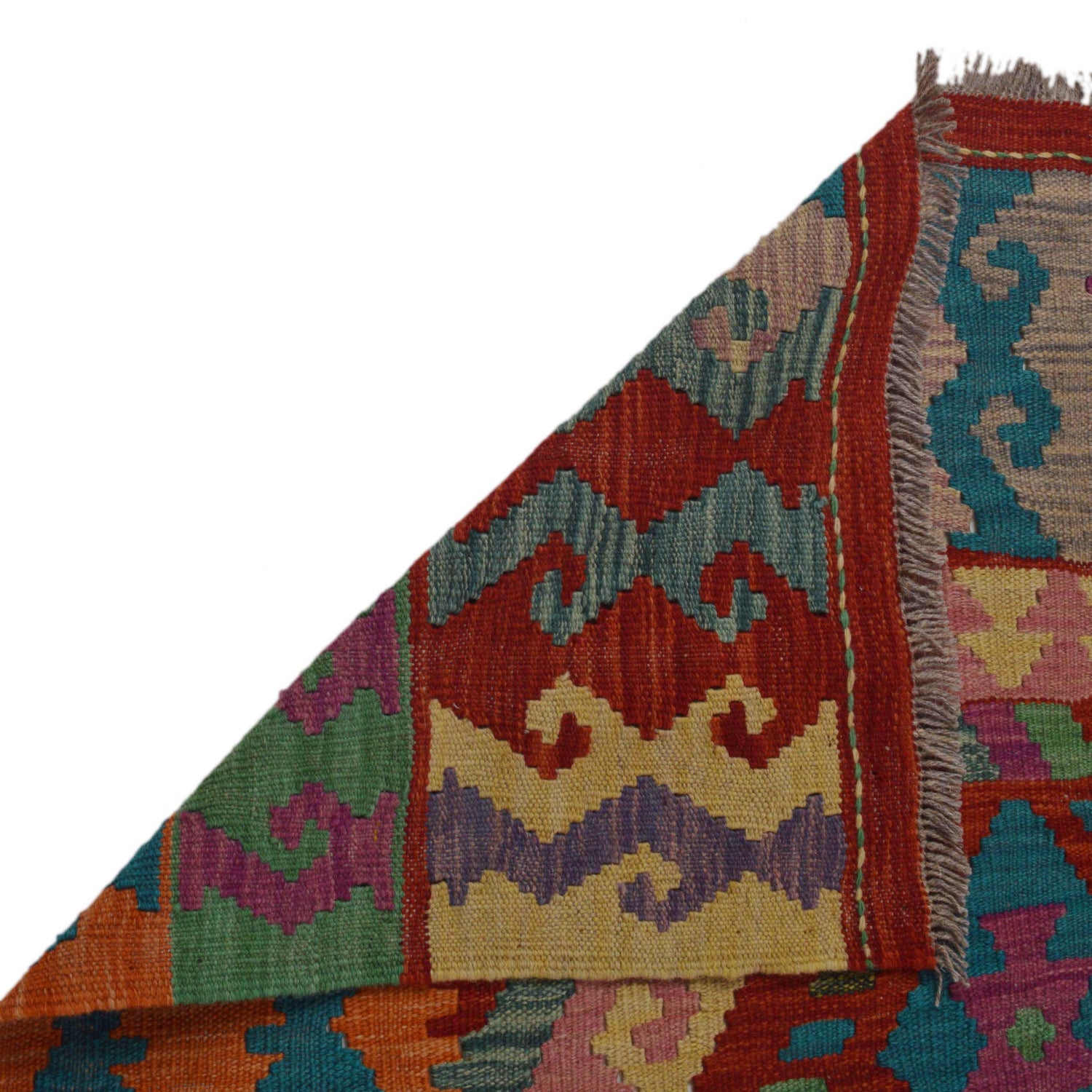 Handmade Multi Kilim Geometric 5x8 ft