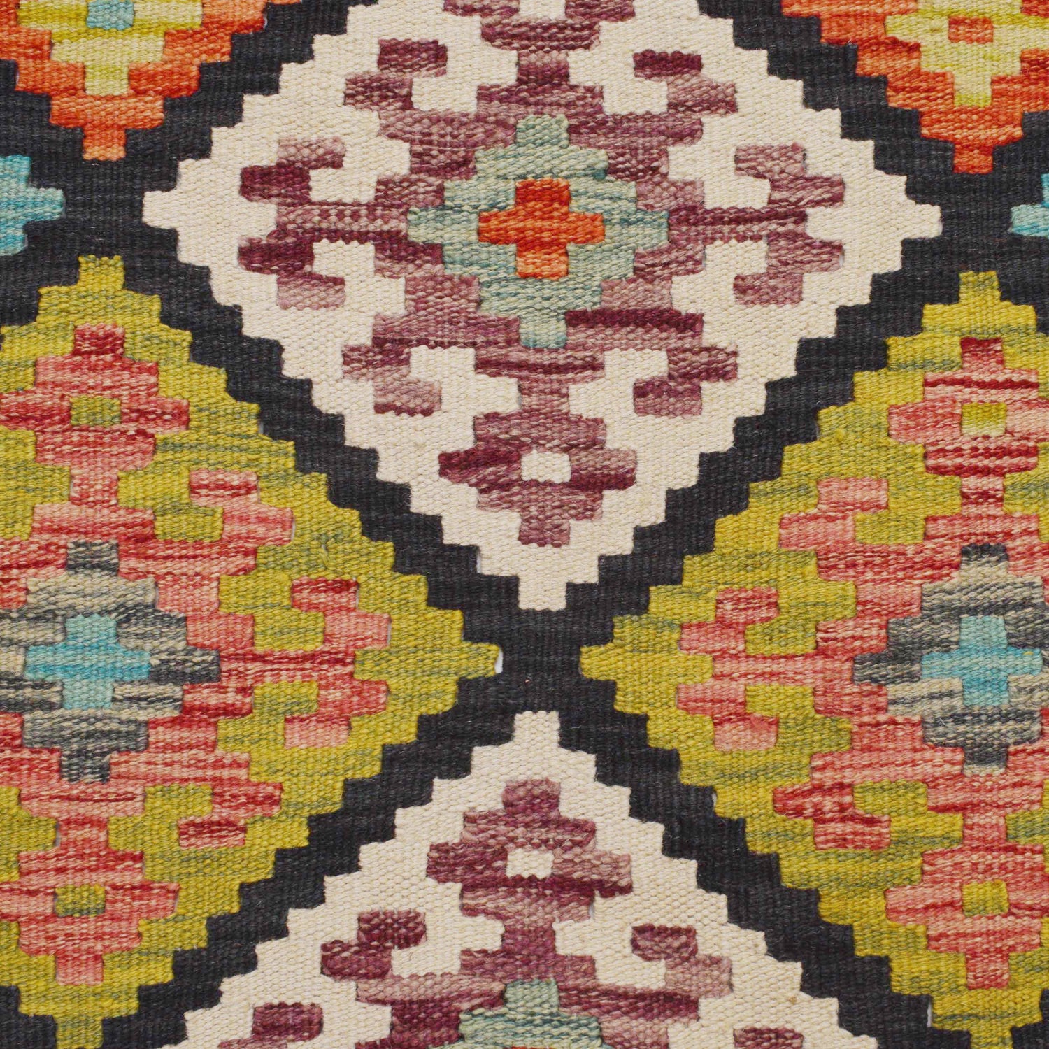 Handmade Multi Kilim Geometric 10' Runner