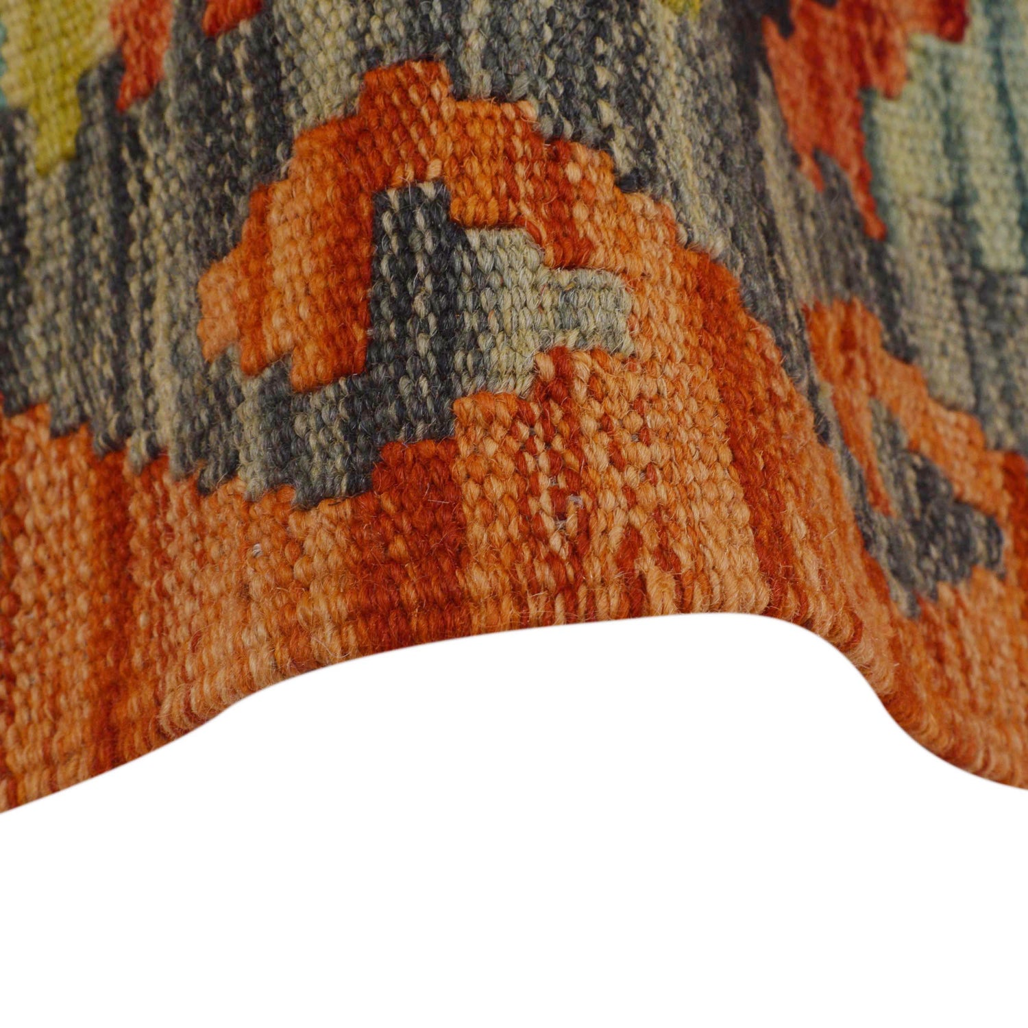 Handmade Multi Kilim Geometric 10' Runner