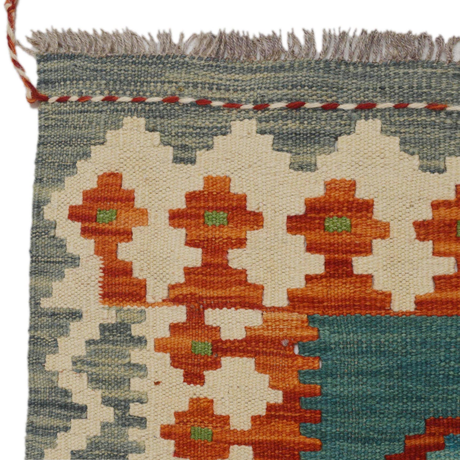 Handmade Multi Kilim Geometric 10' Runner