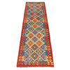 Handmade Multi Kilim Geometric 10' Runner