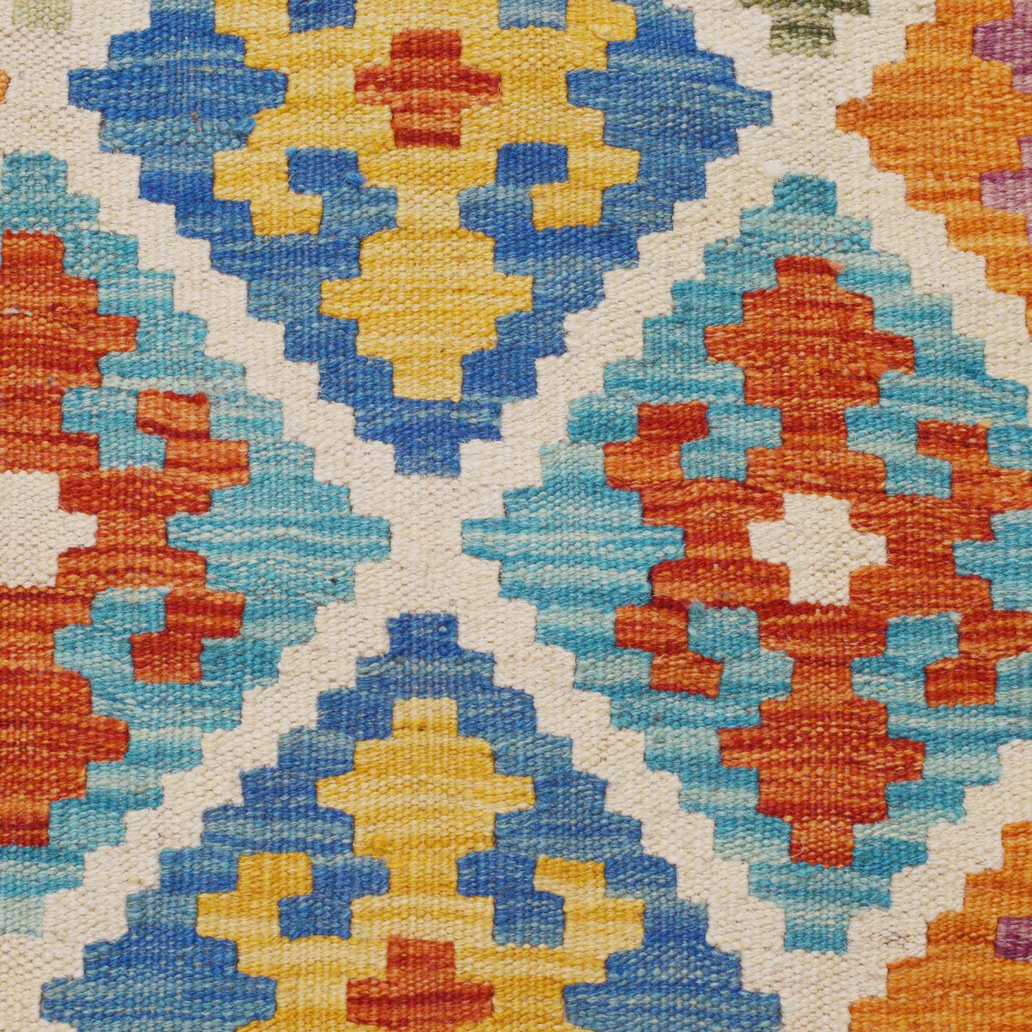Handmade Multi Kilim Geometric 10' Runner