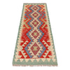 Handmade Multi Kilim Geometric 5' Runner