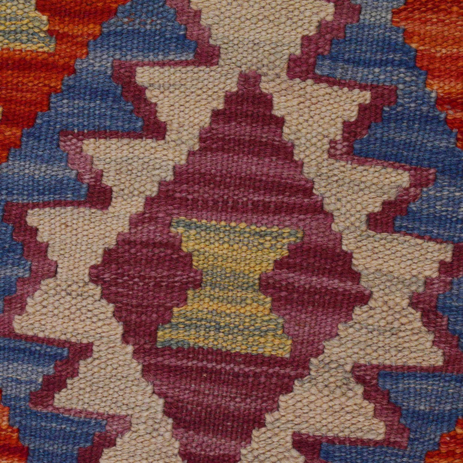Handmade Multi Kilim Geometric 5' Runner