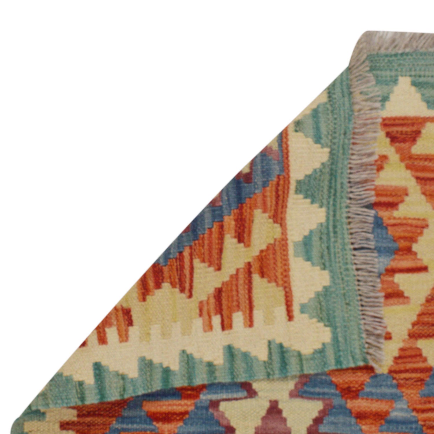 Handmade Multi Kilim Geometric 5' Runner