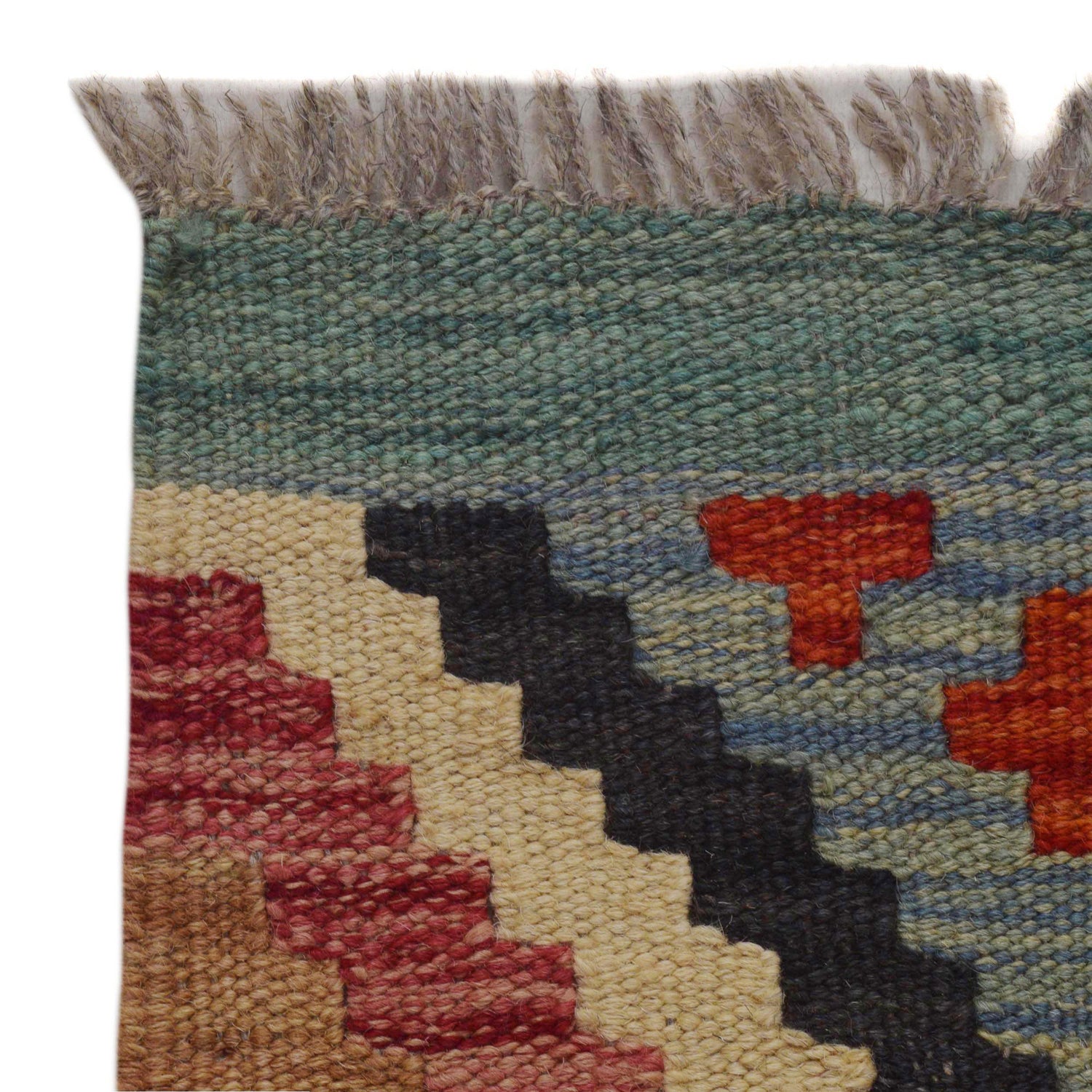 Handmade Multi Kilim Geometric 5' Runner