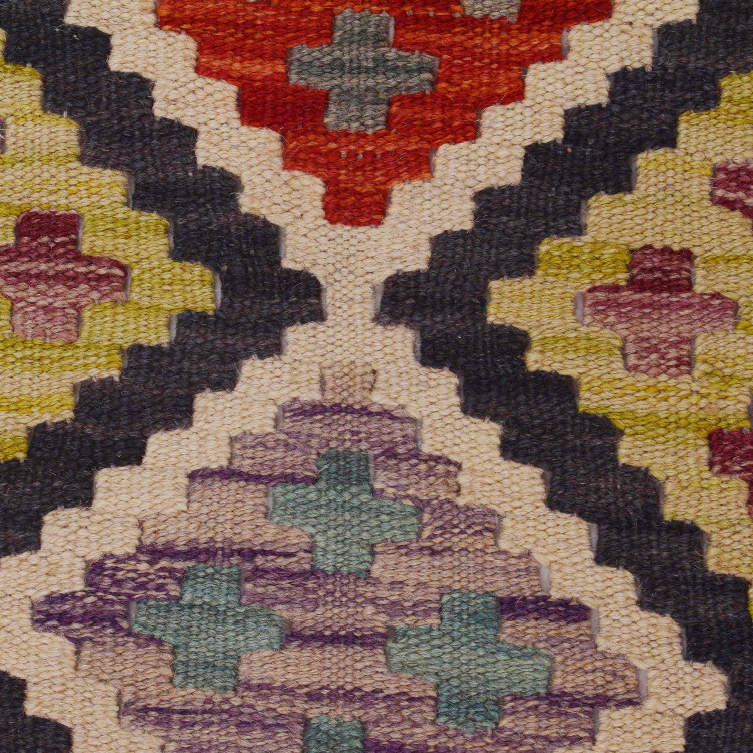 Handmade Multi Kilim Geometric 5' Runner