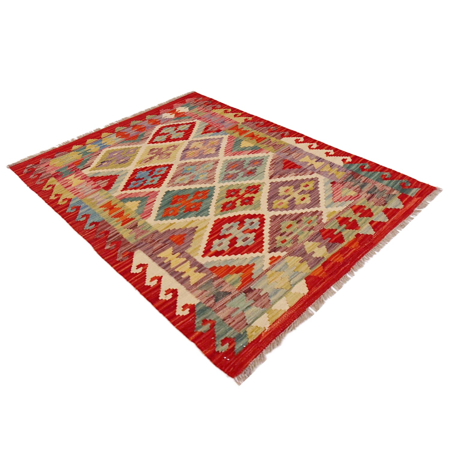 Handmade Multi Kilim Geometric 2x4 ft