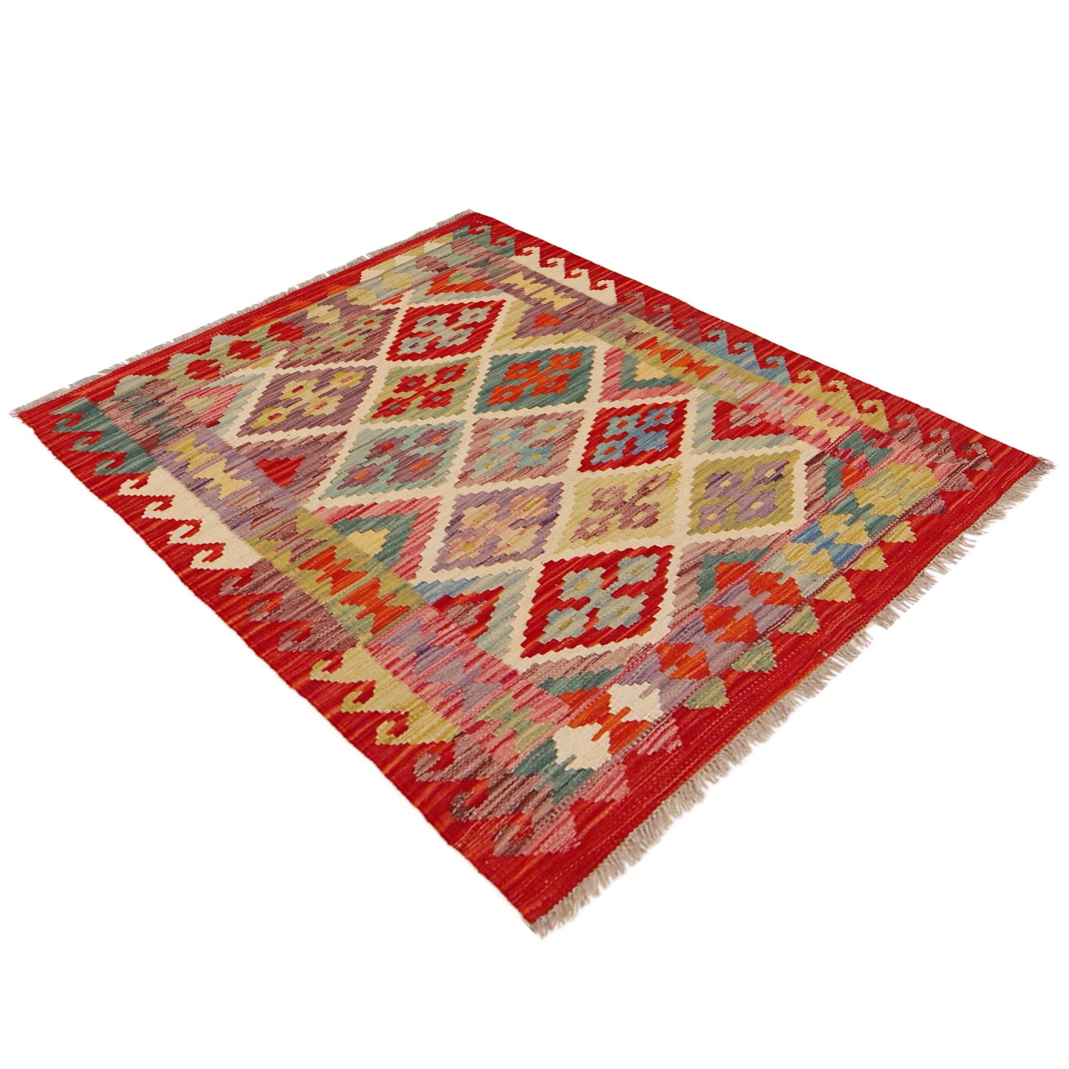 Handmade Multi Kilim Geometric 2x4 ft