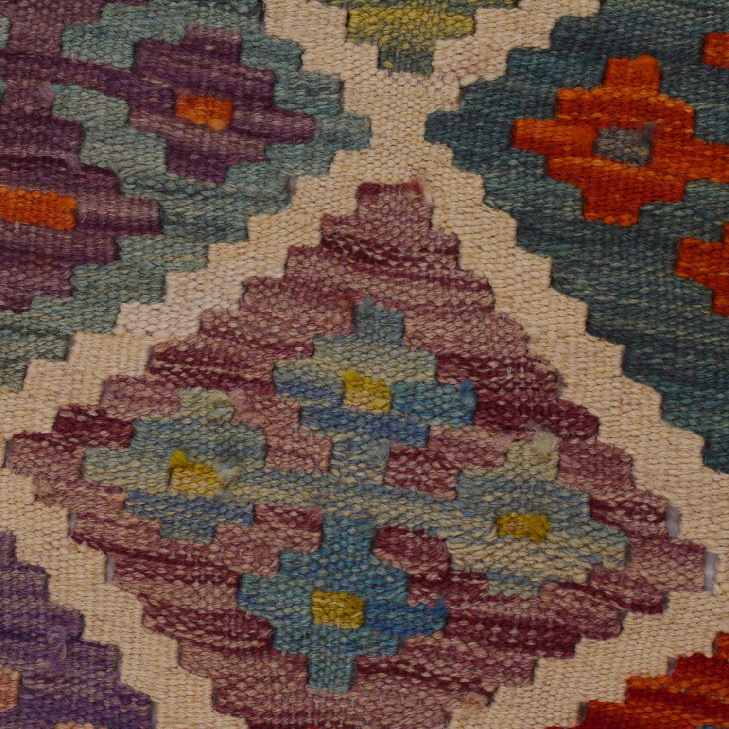 Handmade Multi Kilim Geometric 2x4 ft