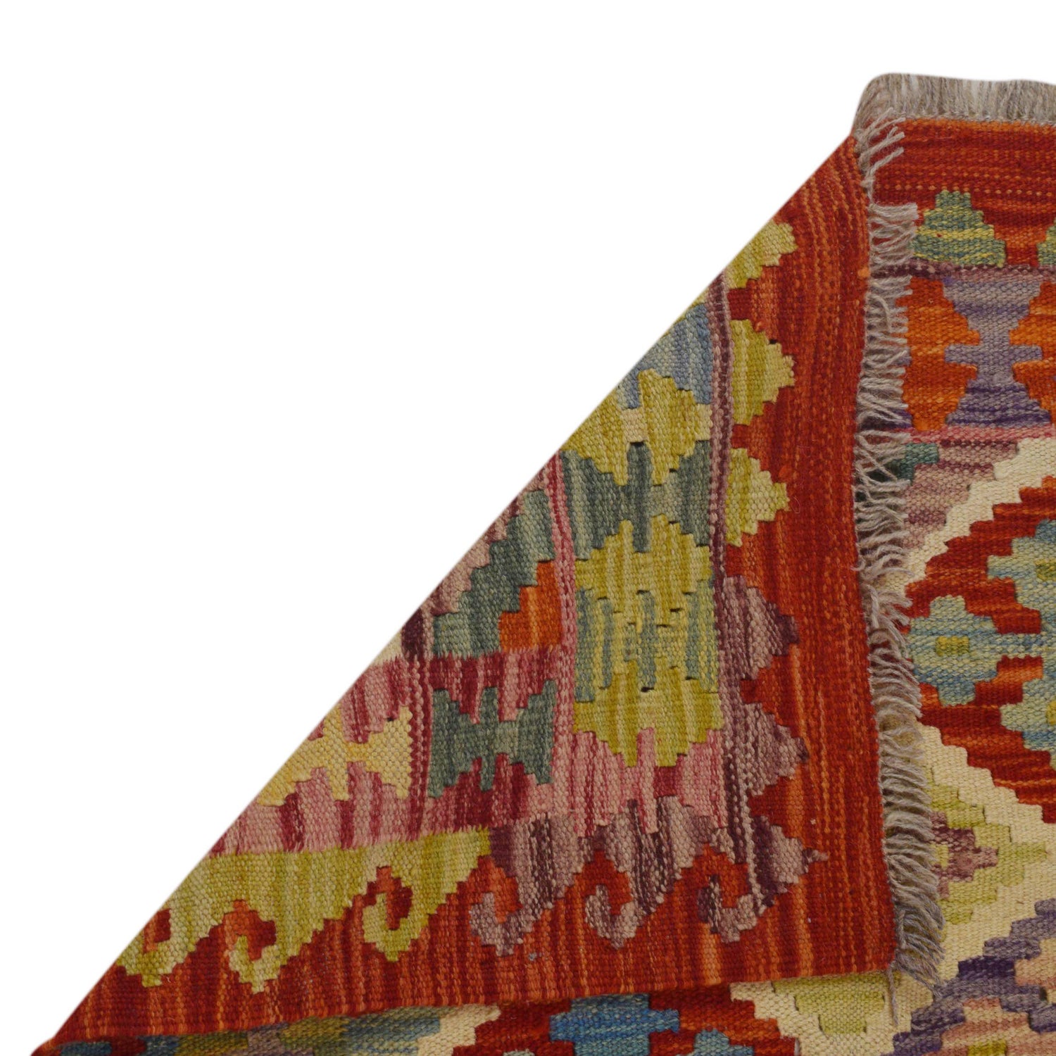 Handmade Multi Kilim Geometric 2x4 ft