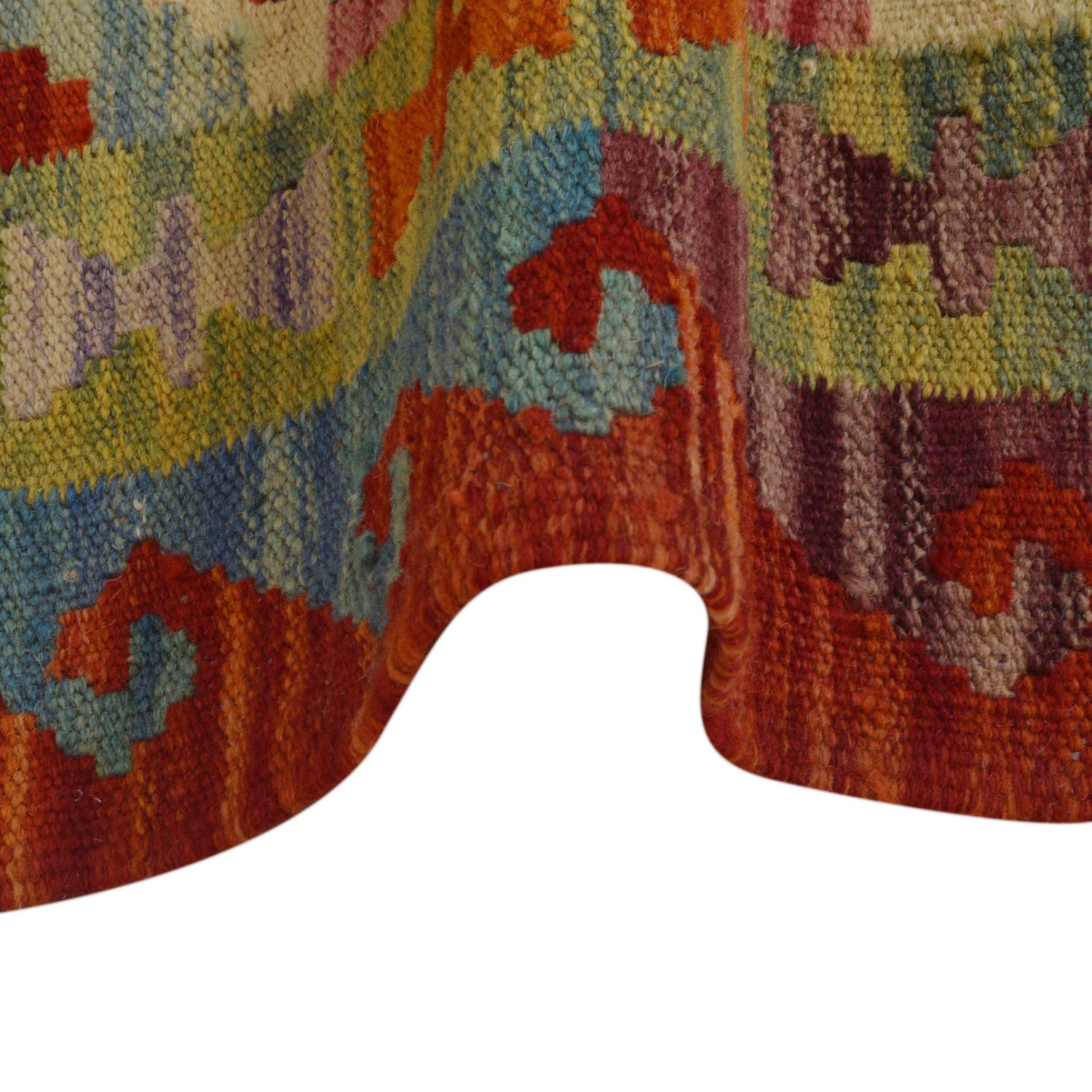 Handmade Multi Kilim Geometric 2x4 ft