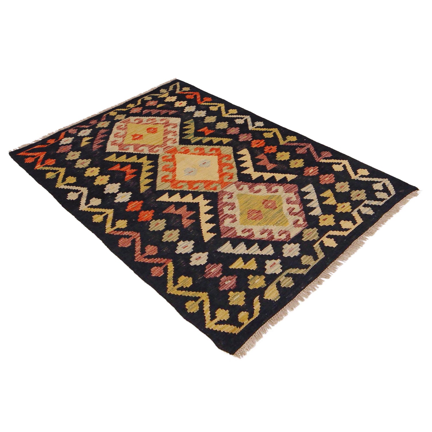 Handmade Multi Kilim Geometric 2x4 ft
