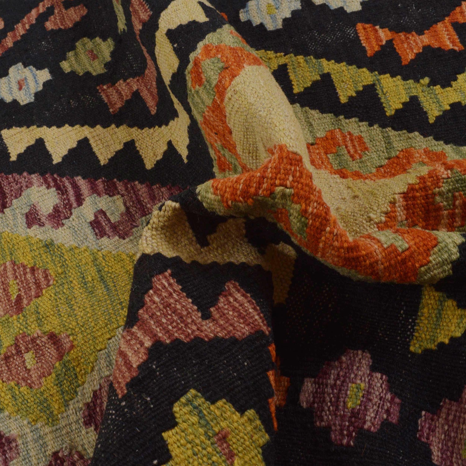 Handmade Multi Kilim Geometric 2x4 ft
