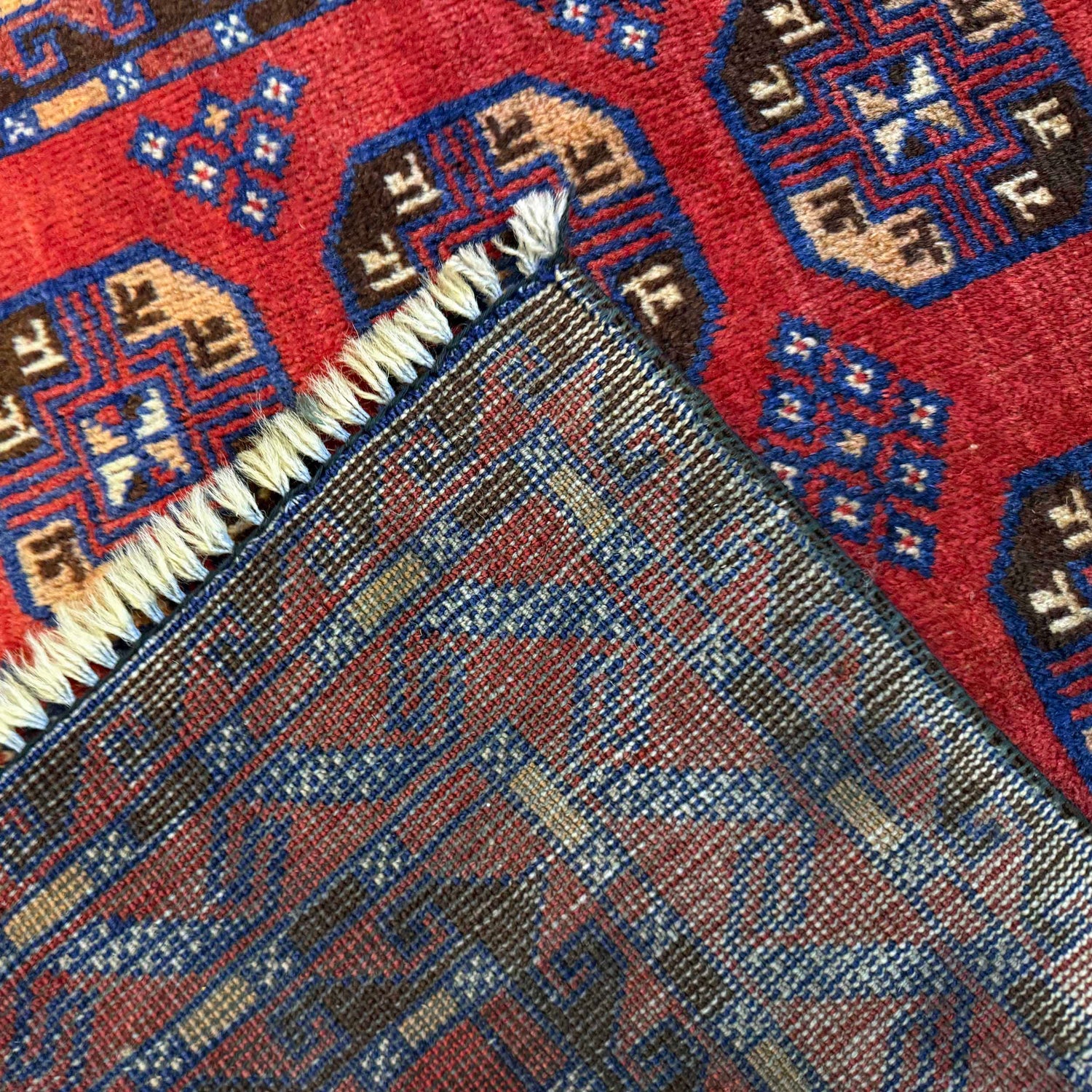 Baluchi Rug Handmade Multi Geometric 3x5 ft