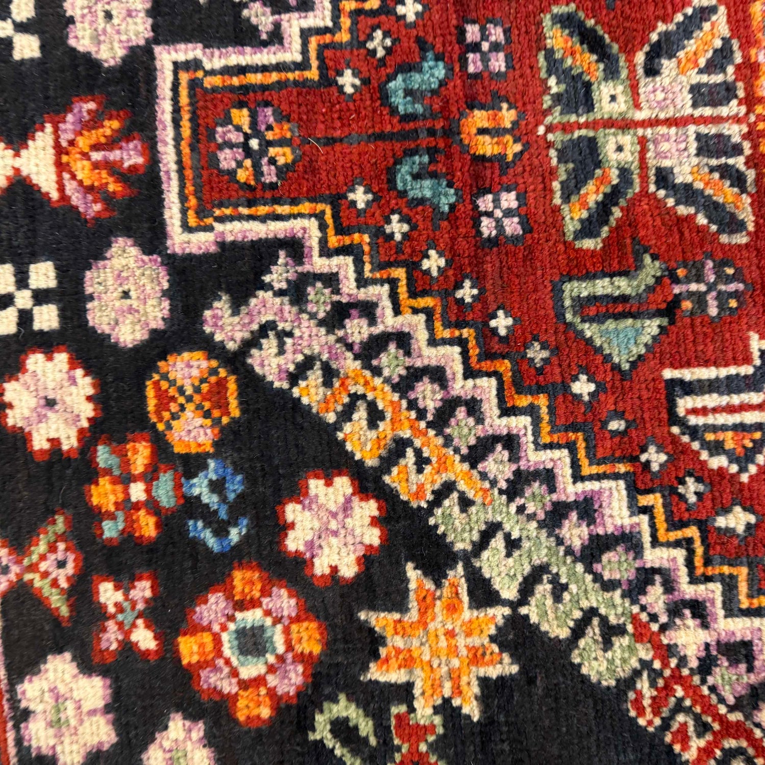 Shirazi Area Rug Handmade Multi Medallion 5x8 ft