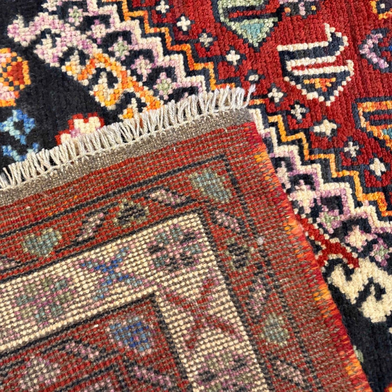 Shirazi Area Rug Handmade Multi Medallion 5x8 ft
