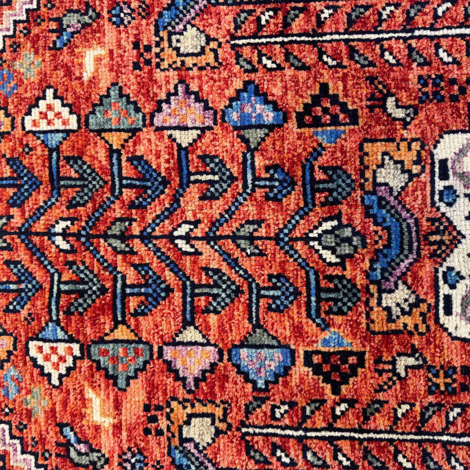 Shirazi Area Rug Handmade Multi Medallion 5x8 ft
