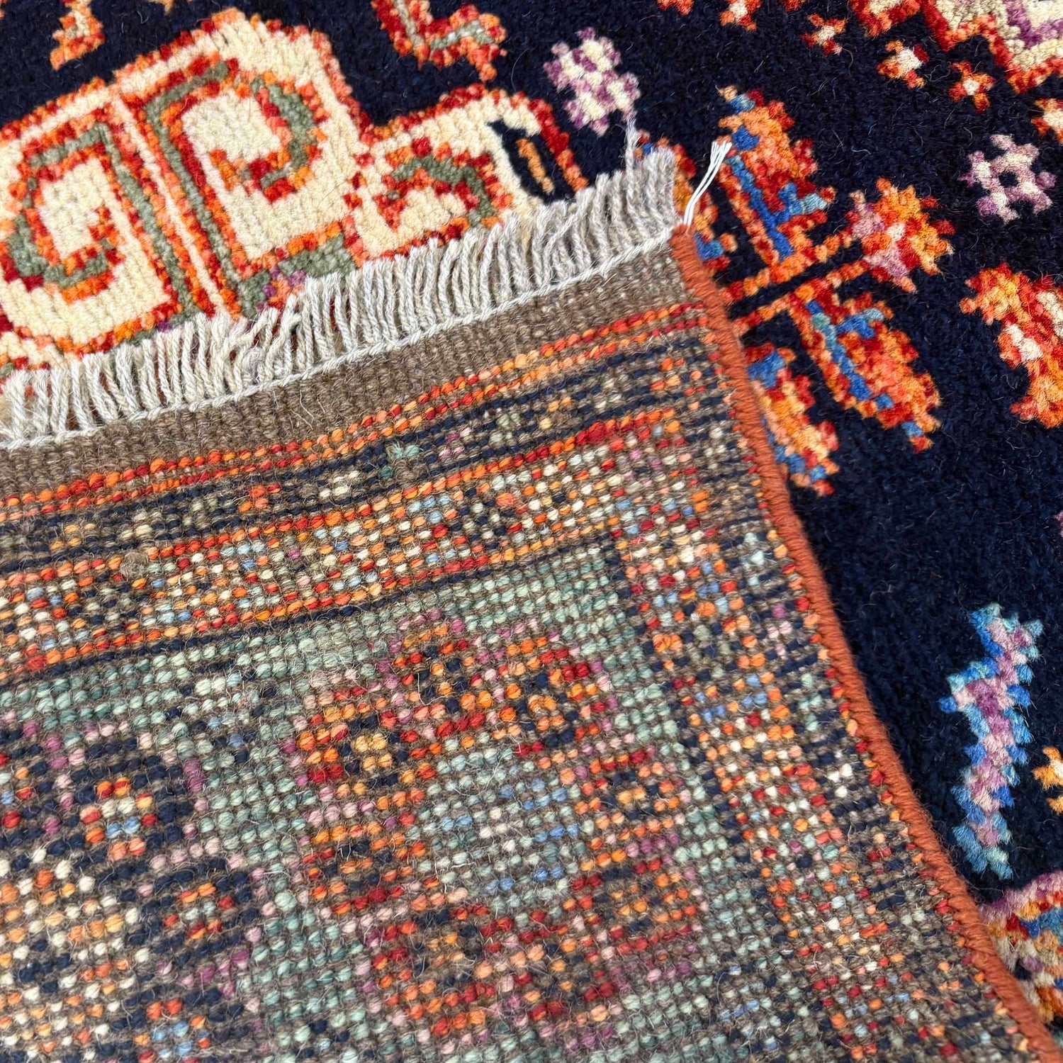 Shirazi Area Rug Handmade Multi Medallion 5x8 ft