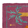 Embroidery Kilim Runner Handmade Purple Animal 8' Runner
