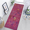 Embroidery Kilim Runner Handmade Purple Animal 8' Runner