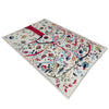 Embroidery Kilim Area Rug Handmade Beige Animal 4x6 ft