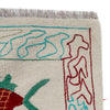 Embroidery Kilim Area Rug Handmade Beige Animal 7x10 ft