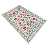 Embroidery Kilim Area Rug Handmade Beige Animal 5x8 ft