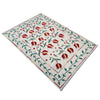 Embroidery Kilim Area Rug Handmade Beige Animal 5x8 ft