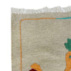 Embroidery Kilim Area Rug Handmade Beige Animal 4x6 ft