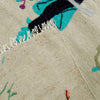 Embroidery Kilim Area Rug Handmade Beige Animal 4x6 ft