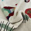 Embroidery Kilim Area Rug Handmade Beige Animal 4x6 ft