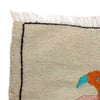 Embroidery Kilim Area Rug Handmade Beige Animal 4x6 ft