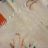 Embroidery Kilim Area Rug Handmade Beige Animal 4x6 ft