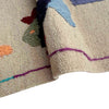 Embroidery Kilim Area Rug Handmade Beige Animal 4x6 ft