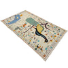 Embroidery Kilim Area Rug Handmade Beige Animal 4x6 ft