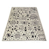 Embroidery Kilim Area Rug Handmade Beige Animal 4x6 ft