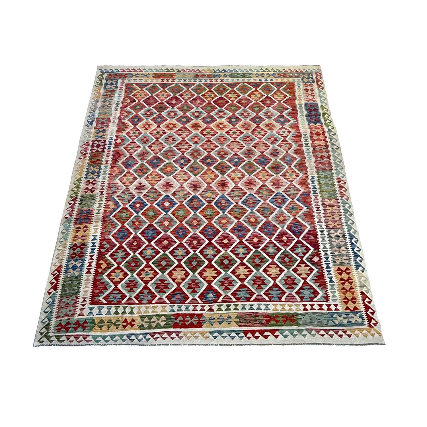 Handmade Multi Kilim Geometric 10x13 ft