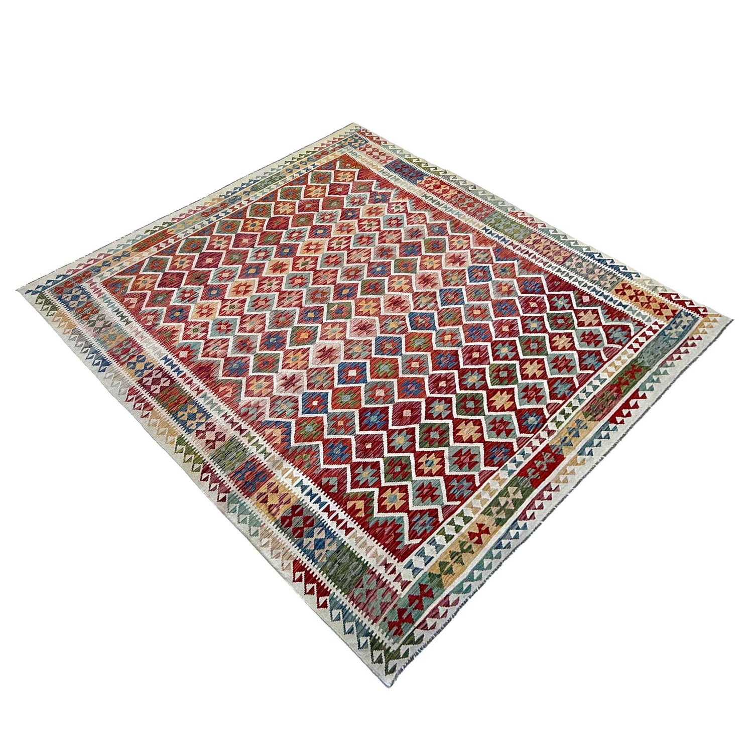 Handmade Multi Kilim Geometric 10x13 ft