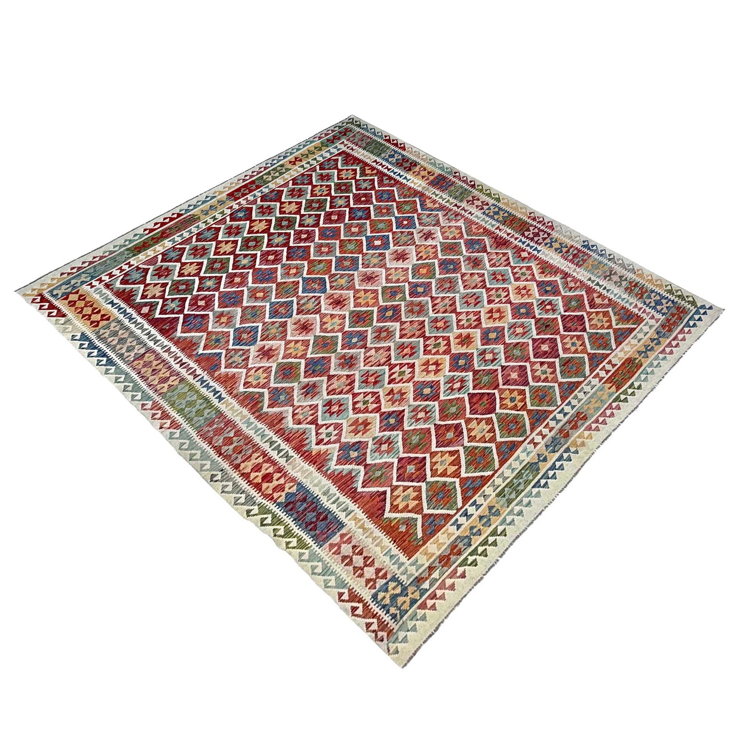 Handmade Multi Kilim Geometric 10x13 ft