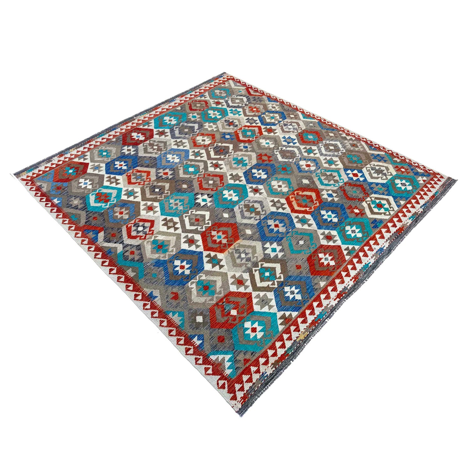 Handmade Multi Kilim Geometric 8x10 ft