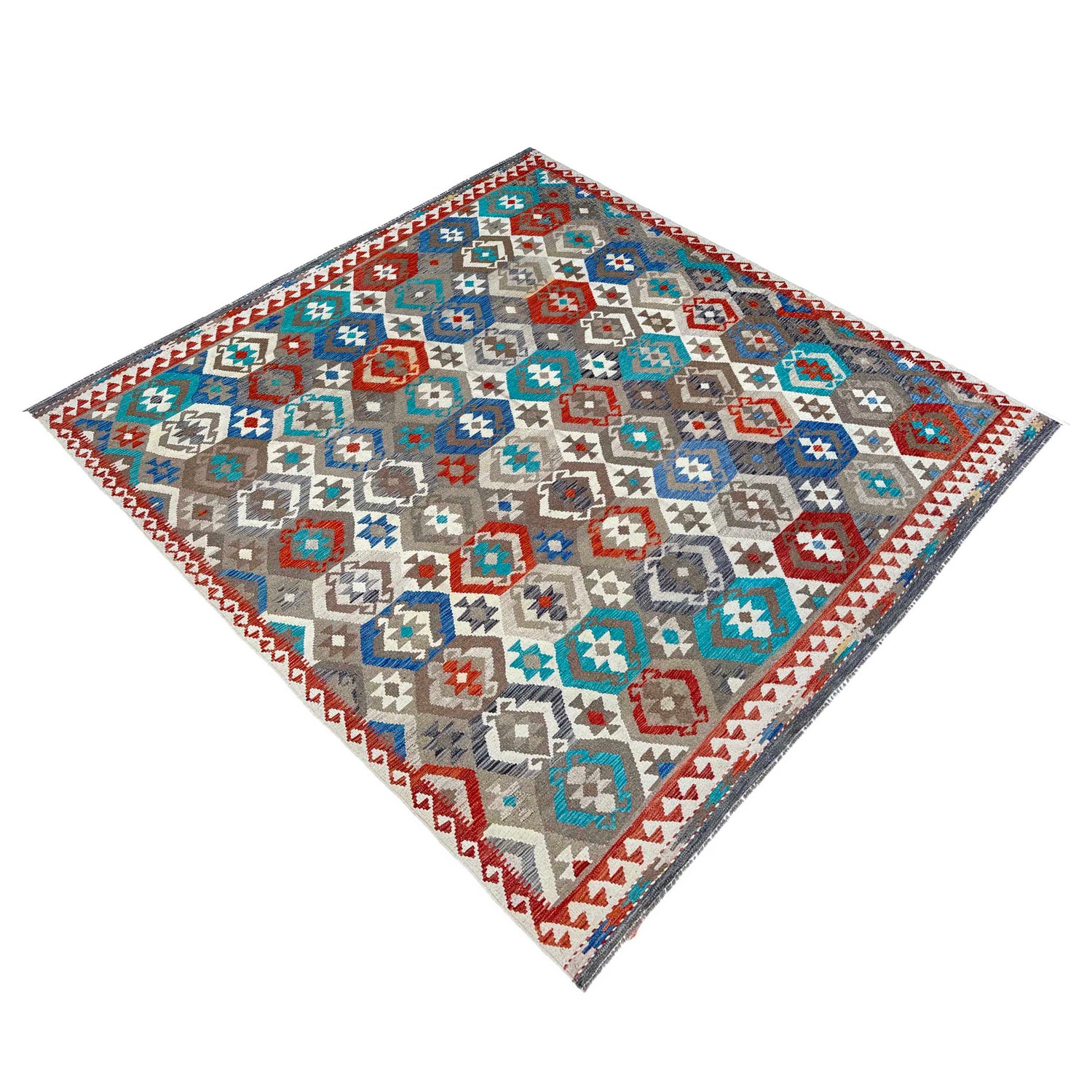 Handmade Multi Kilim Geometric 8x10 ft