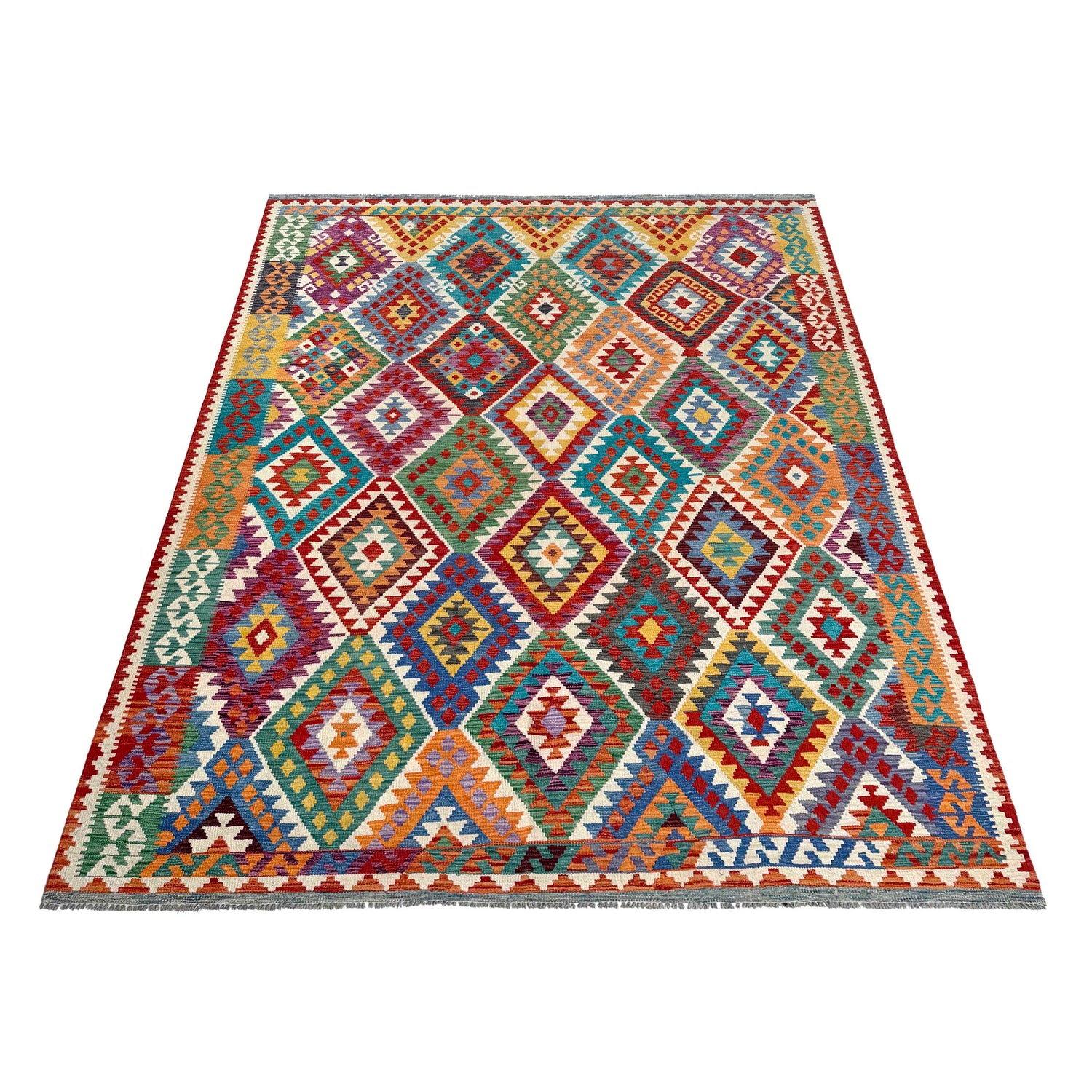 Handmade Multi Kilim Geometric 8x10 ft