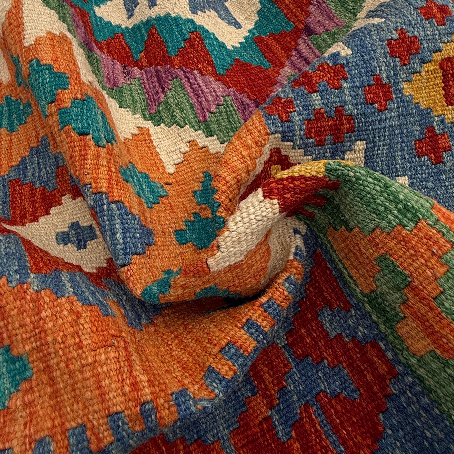 Handmade Multi Kilim Geometric 8x10 ft
