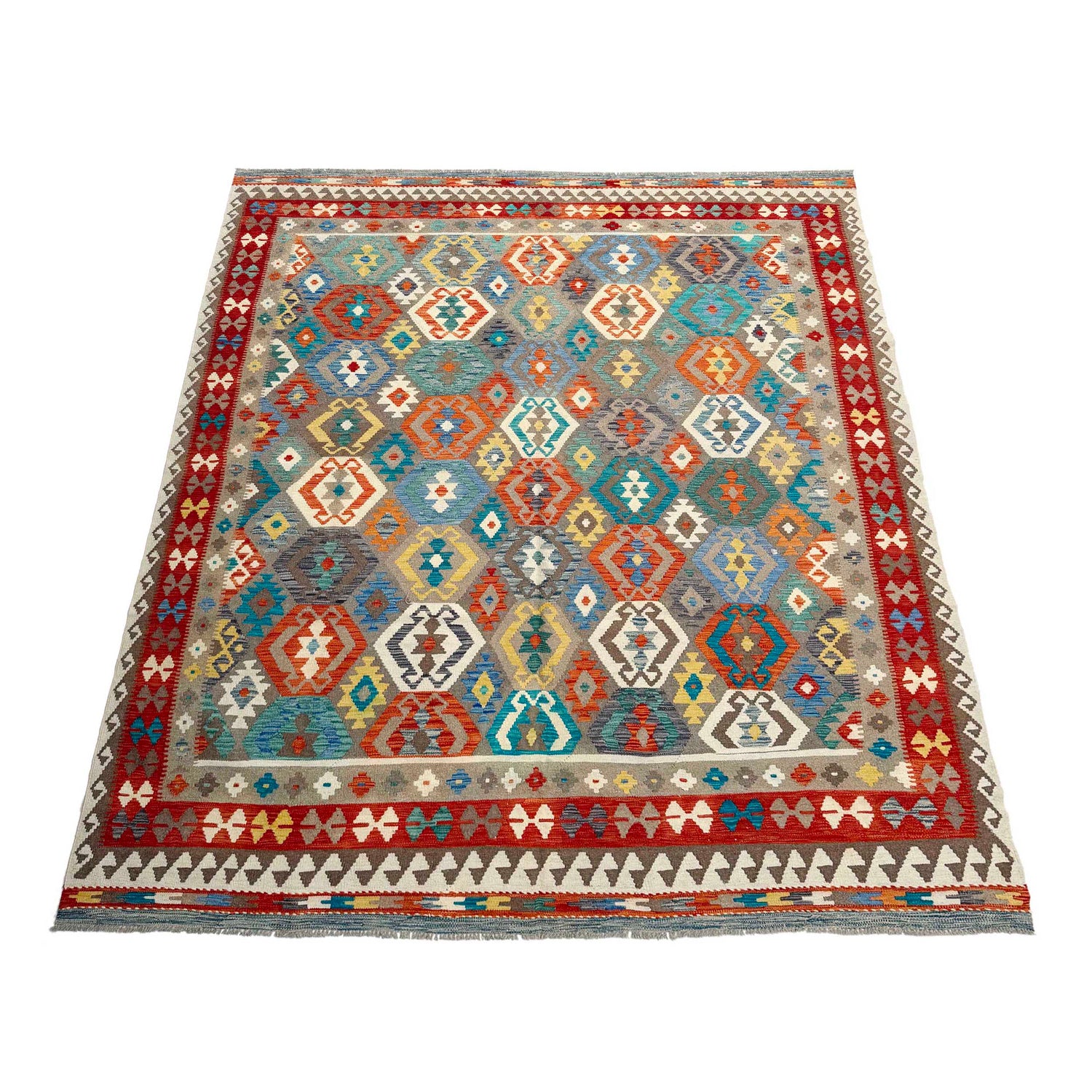 Handmade Multi Kilim Geometric 8x10 ft