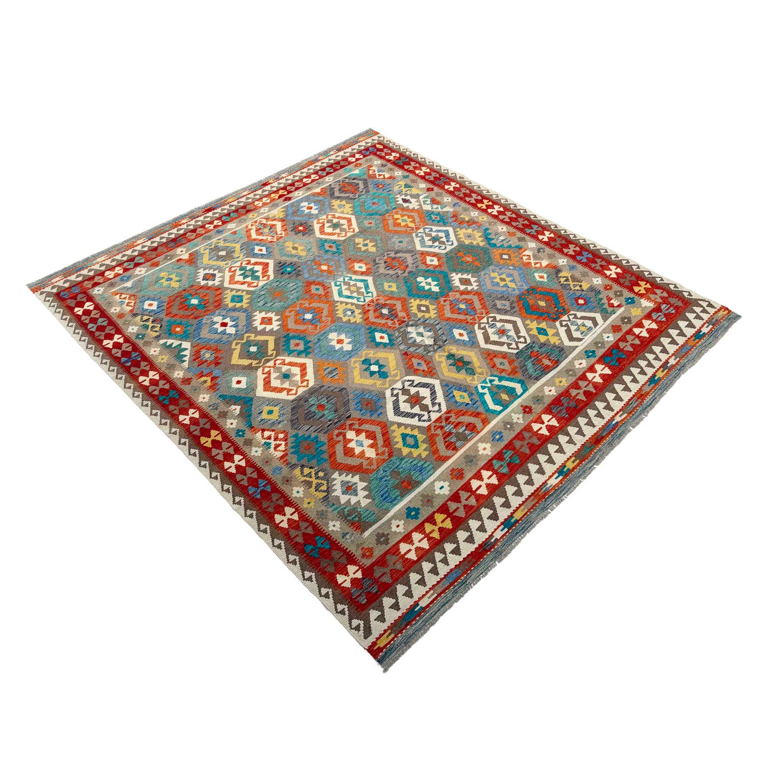 Handmade Multi Kilim Geometric 8x10 ft
