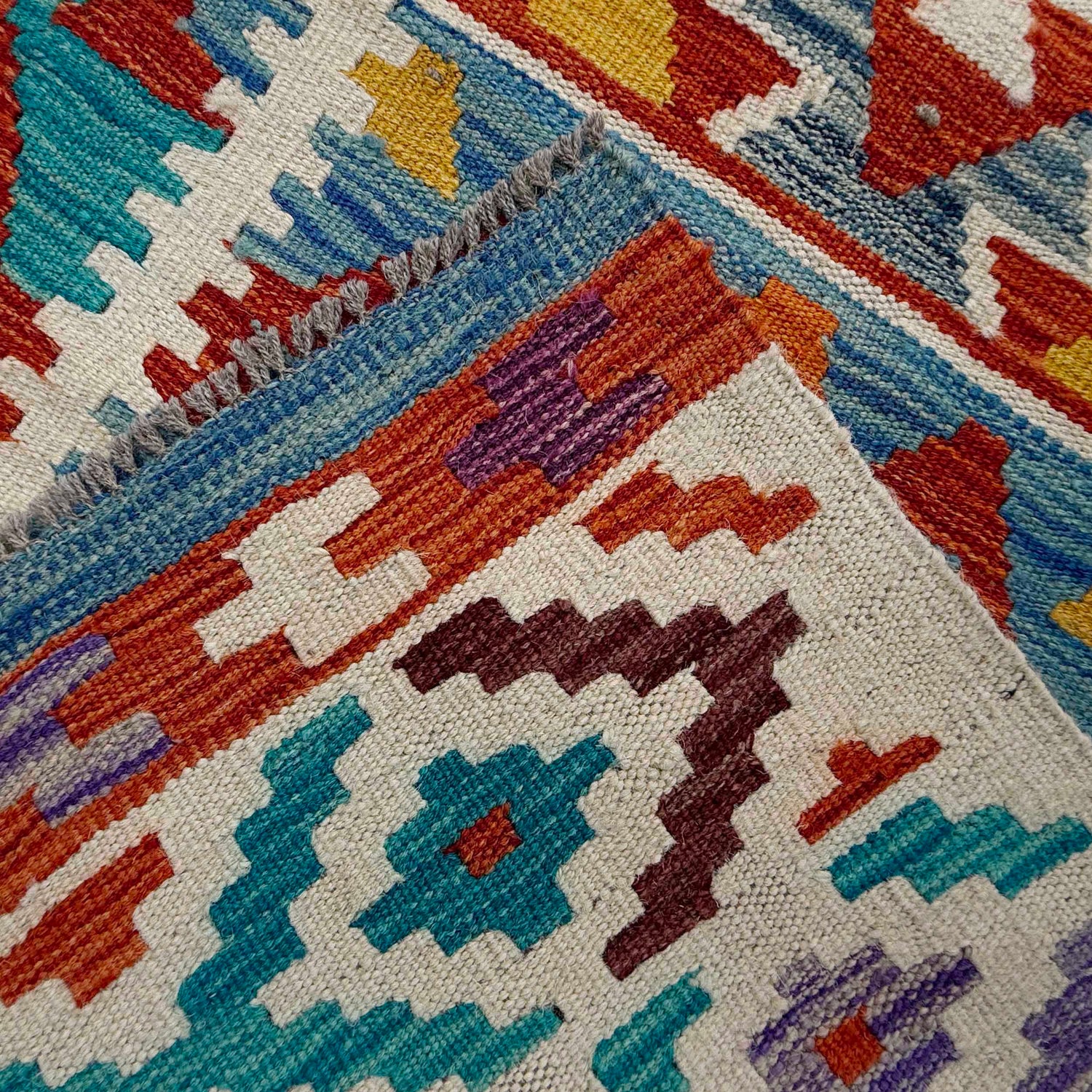 Handmade Multi Kilim Geometric 9x12 ft