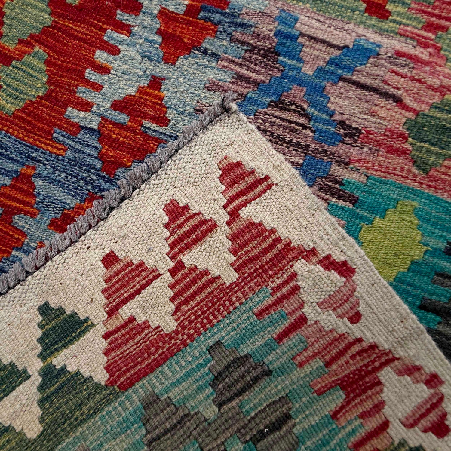 Handmade Multi Kilim Geometric 9x12 ft