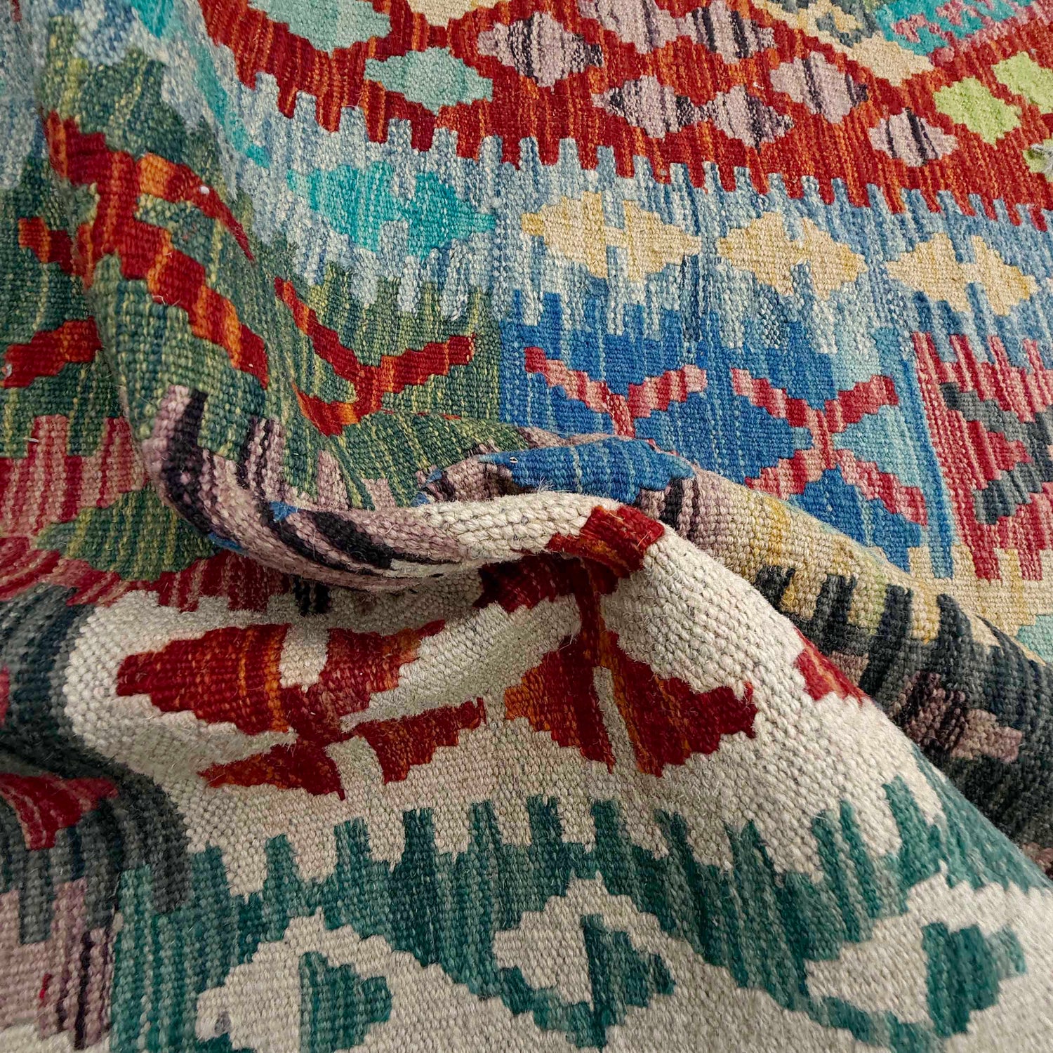 Handmade Multi Kilim Geometric 9x12 ft