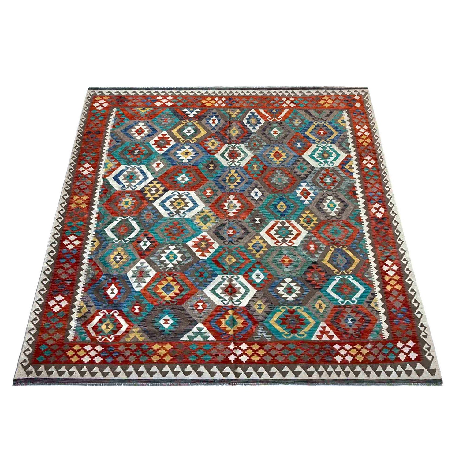 Handmade Multi Kilim Geometric 8x10 ft